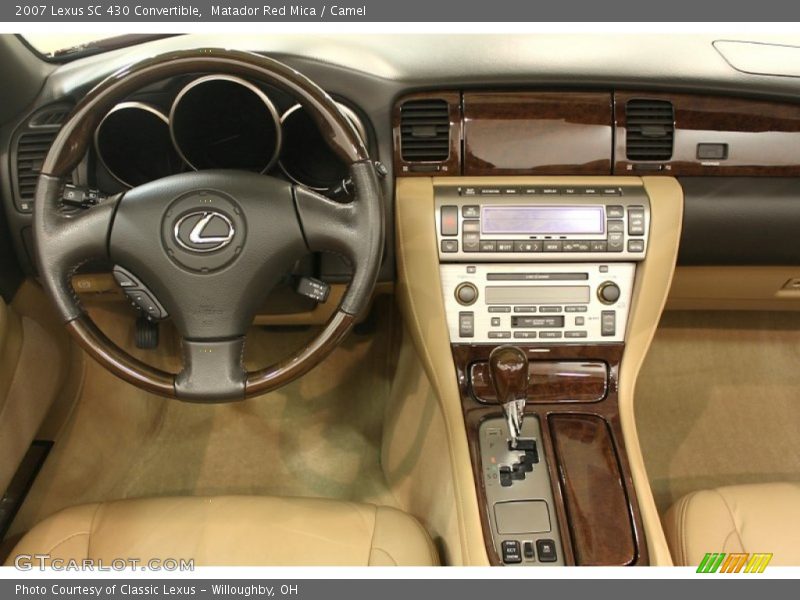 Matador Red Mica / Camel 2007 Lexus SC 430 Convertible