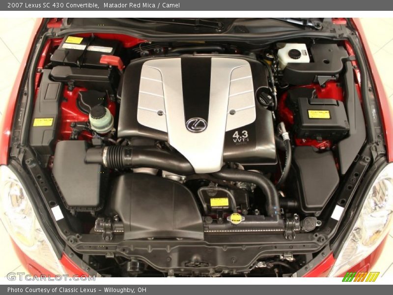  2007 SC 430 Convertible Engine - 4.3 Liter DOHC 32-Valve VVT-i V8