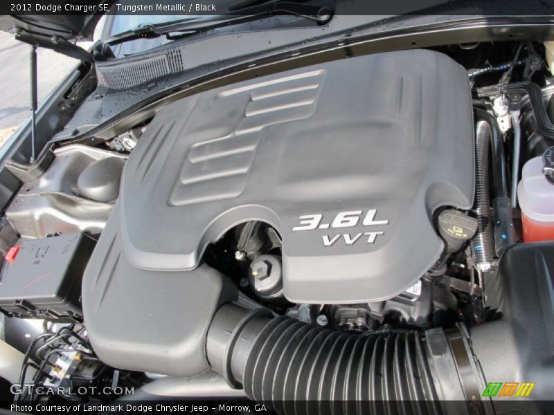 Tungsten Metallic / Black 2012 Dodge Charger SE