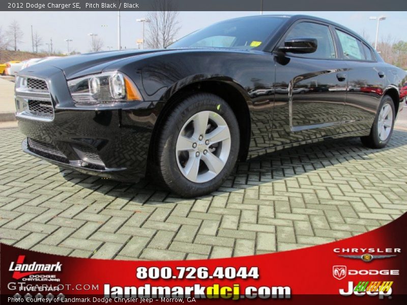Pitch Black / Black 2012 Dodge Charger SE