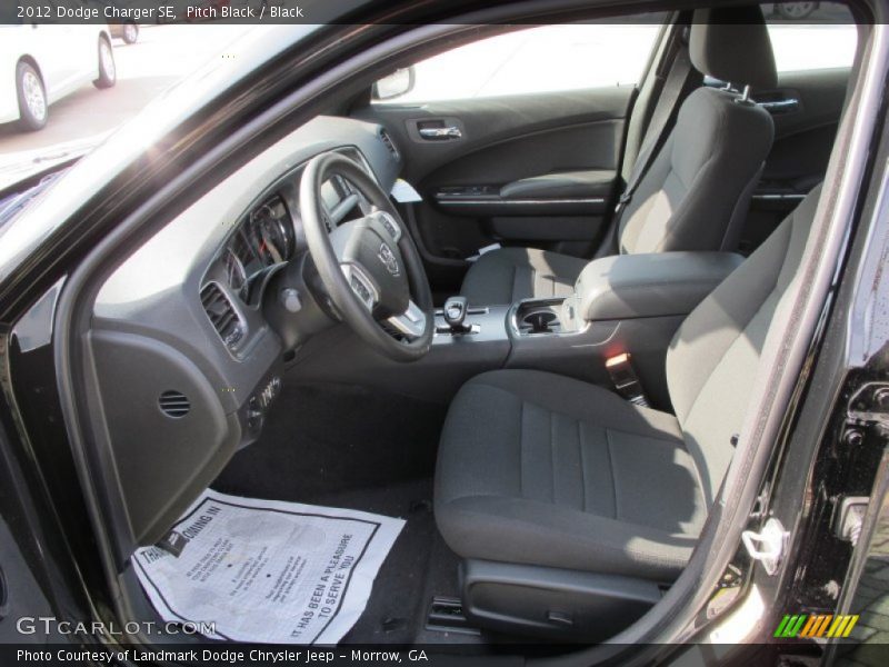 Pitch Black / Black 2012 Dodge Charger SE