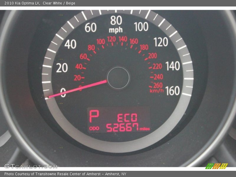 Clear White / Beige 2010 Kia Optima LX