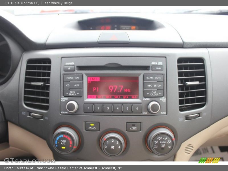 Clear White / Beige 2010 Kia Optima LX