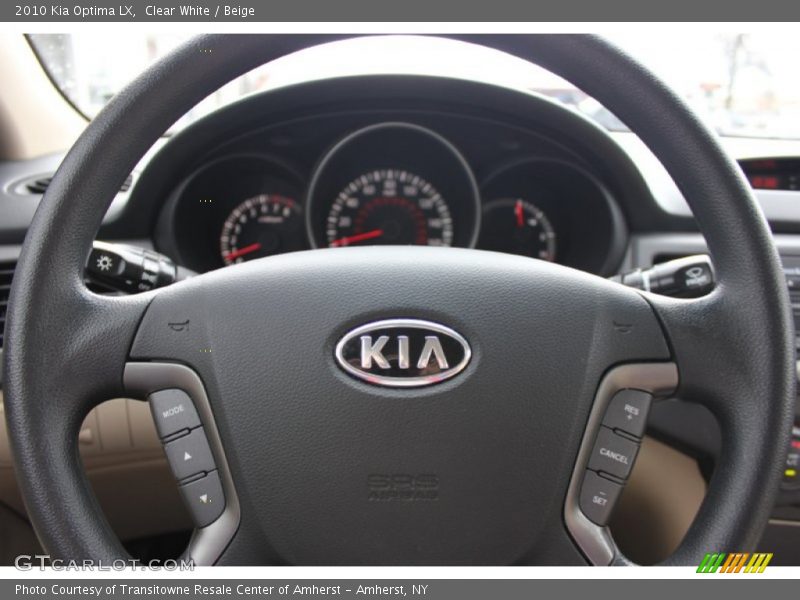 Clear White / Beige 2010 Kia Optima LX