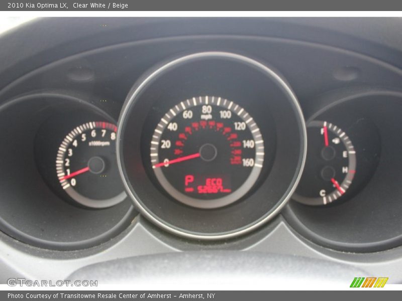 Clear White / Beige 2010 Kia Optima LX