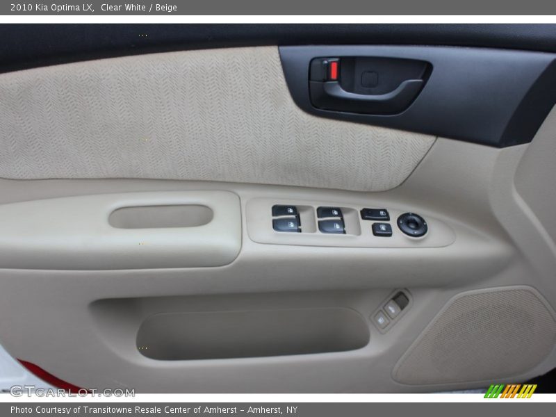 Clear White / Beige 2010 Kia Optima LX