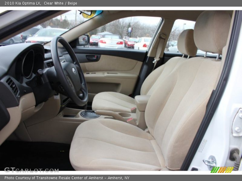 Clear White / Beige 2010 Kia Optima LX