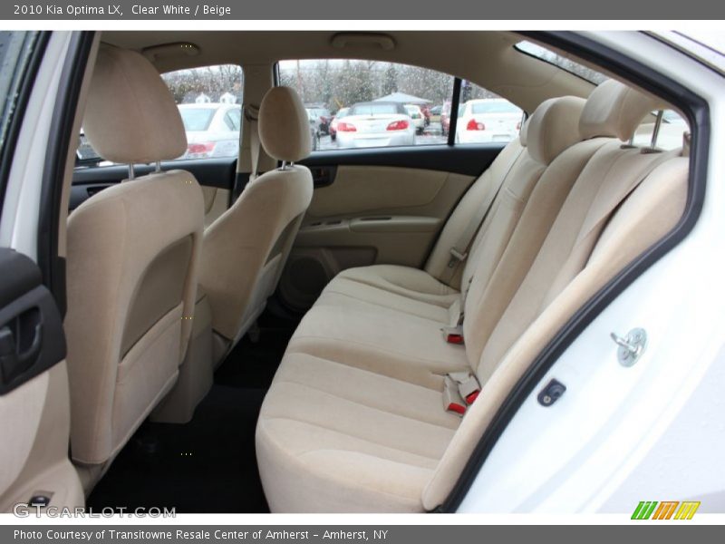 Clear White / Beige 2010 Kia Optima LX