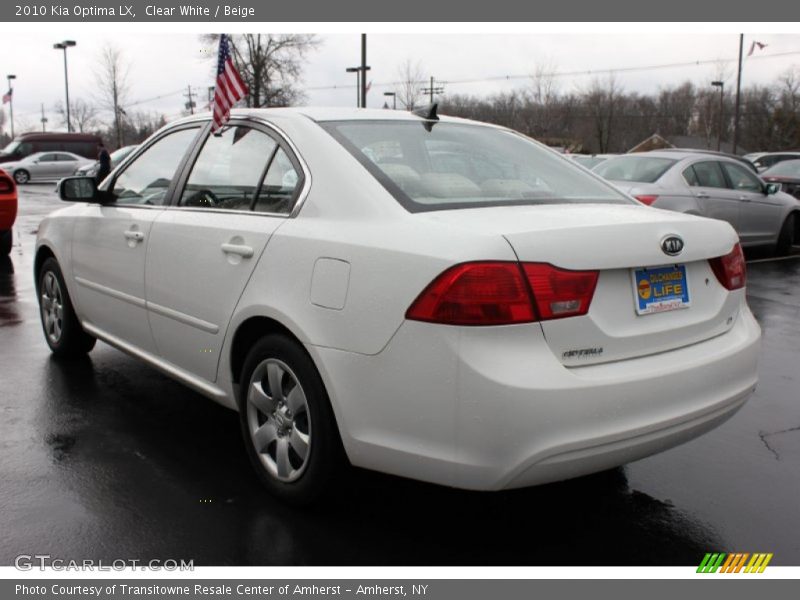 Clear White / Beige 2010 Kia Optima LX