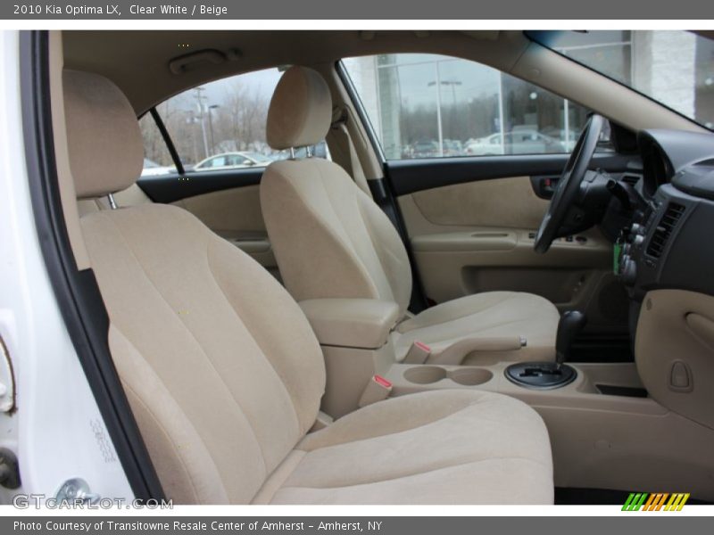 Clear White / Beige 2010 Kia Optima LX