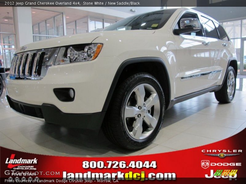 Stone White / New Saddle/Black 2012 Jeep Grand Cherokee Overland 4x4