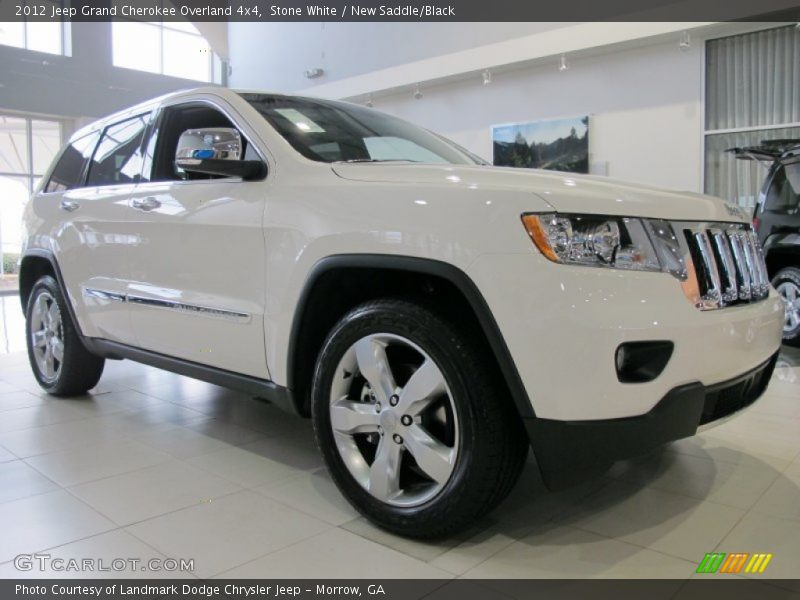 Stone White / New Saddle/Black 2012 Jeep Grand Cherokee Overland 4x4