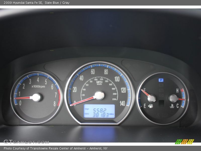 Slate Blue / Gray 2009 Hyundai Santa Fe SE