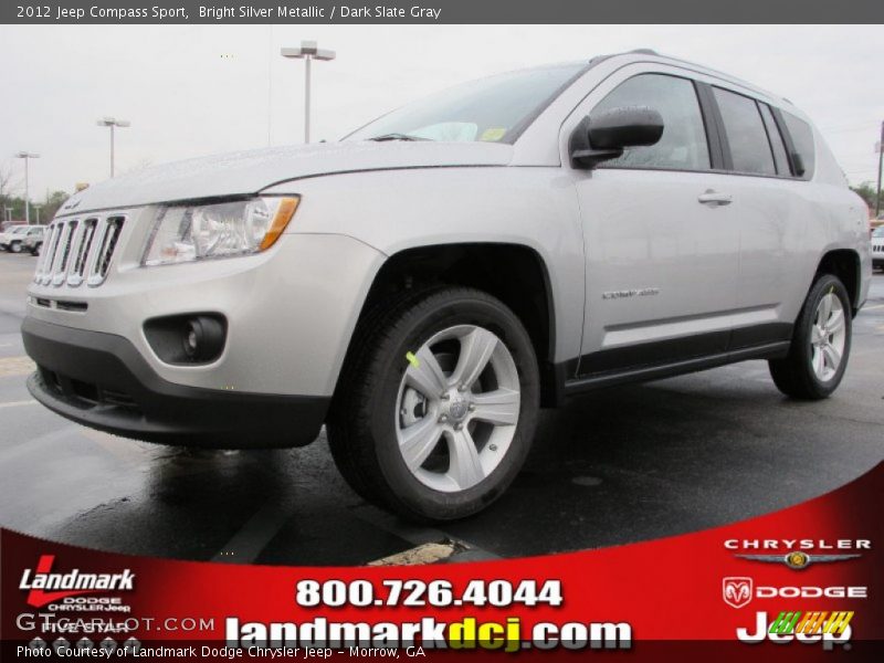 Bright Silver Metallic / Dark Slate Gray 2012 Jeep Compass Sport