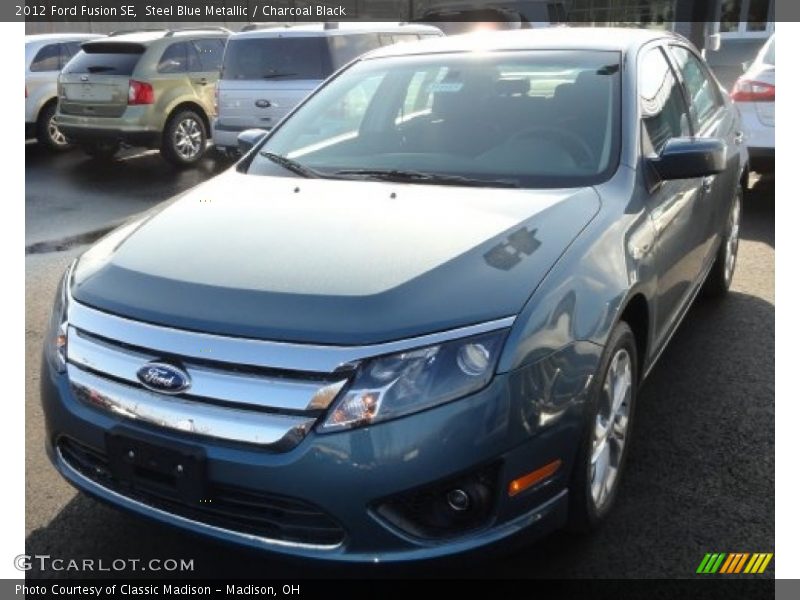 Steel Blue Metallic / Charcoal Black 2012 Ford Fusion SE
