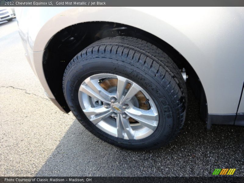 Gold Mist Metallic / Jet Black 2012 Chevrolet Equinox LS