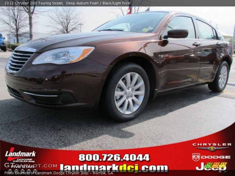 Deep Auburn Pearl / Black/Light Frost 2012 Chrysler 200 Touring Sedan