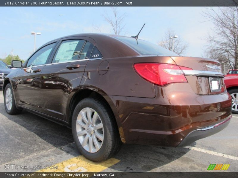Deep Auburn Pearl / Black/Light Frost 2012 Chrysler 200 Touring Sedan