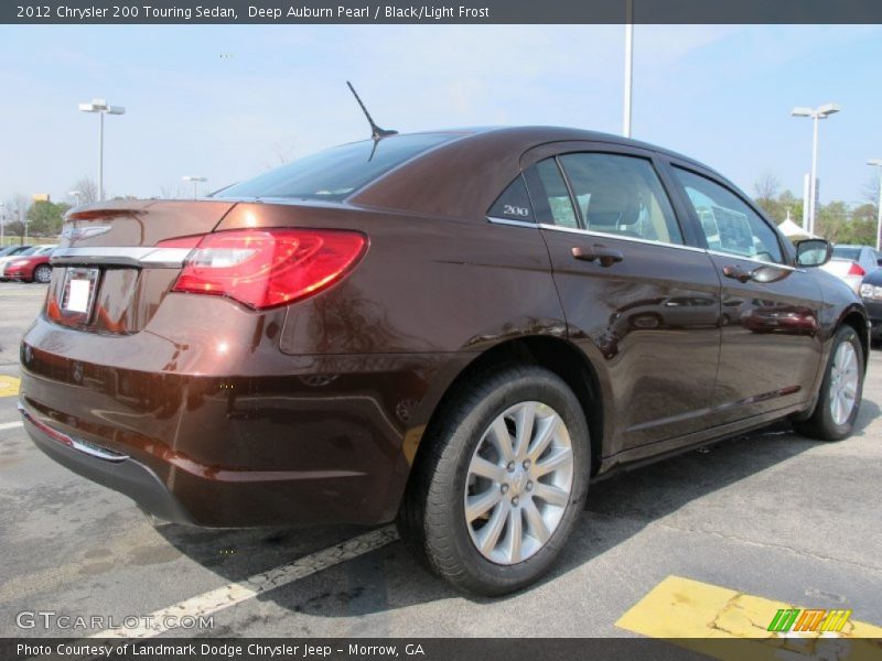 Deep Auburn Pearl / Black/Light Frost 2012 Chrysler 200 Touring Sedan