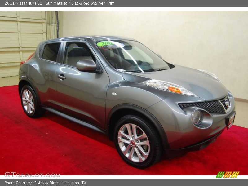 Gun Metallic / Black/Red w/Silver Trim 2011 Nissan Juke SL