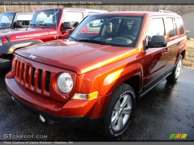 Copperhead Orange Pearl / Dark Slate Gray 2012 Jeep Patriot Sport