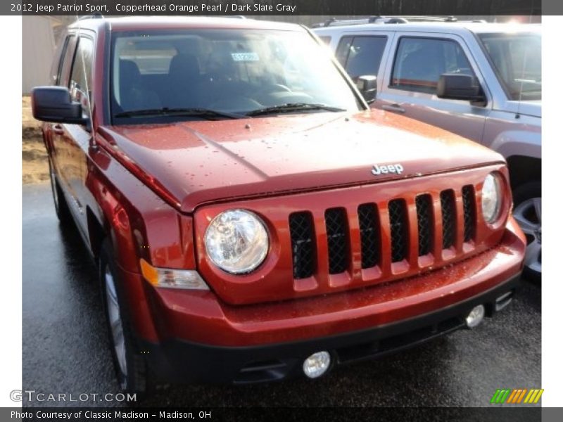Copperhead Orange Pearl / Dark Slate Gray 2012 Jeep Patriot Sport