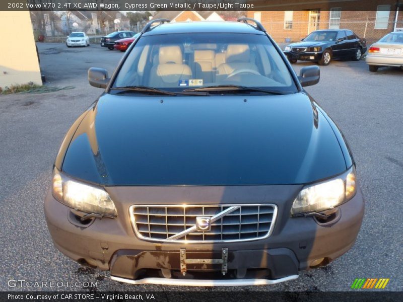 Cypress Green Metallic / Taupe/Light Taupe 2002 Volvo V70 2.4T XC AWD Wagon