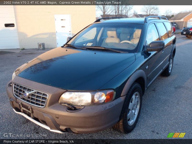 Cypress Green Metallic / Taupe/Light Taupe 2002 Volvo V70 2.4T XC AWD Wagon