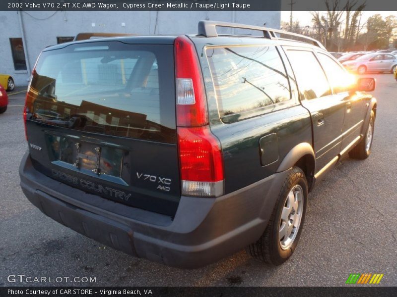 Cypress Green Metallic / Taupe/Light Taupe 2002 Volvo V70 2.4T XC AWD Wagon