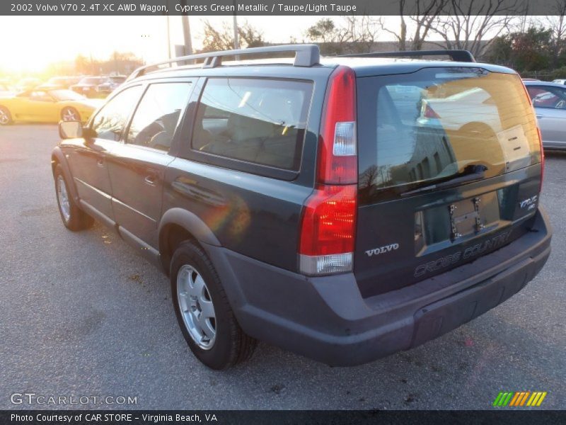 Cypress Green Metallic / Taupe/Light Taupe 2002 Volvo V70 2.4T XC AWD Wagon