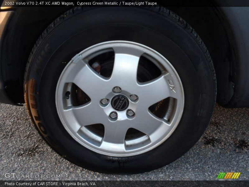 Cypress Green Metallic / Taupe/Light Taupe 2002 Volvo V70 2.4T XC AWD Wagon
