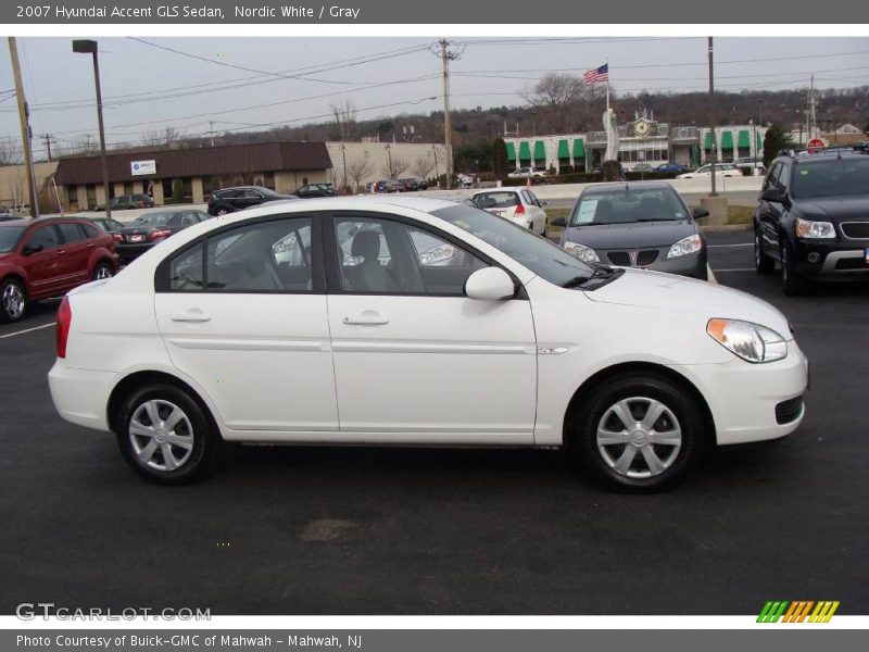 Nordic White / Gray 2007 Hyundai Accent GLS Sedan