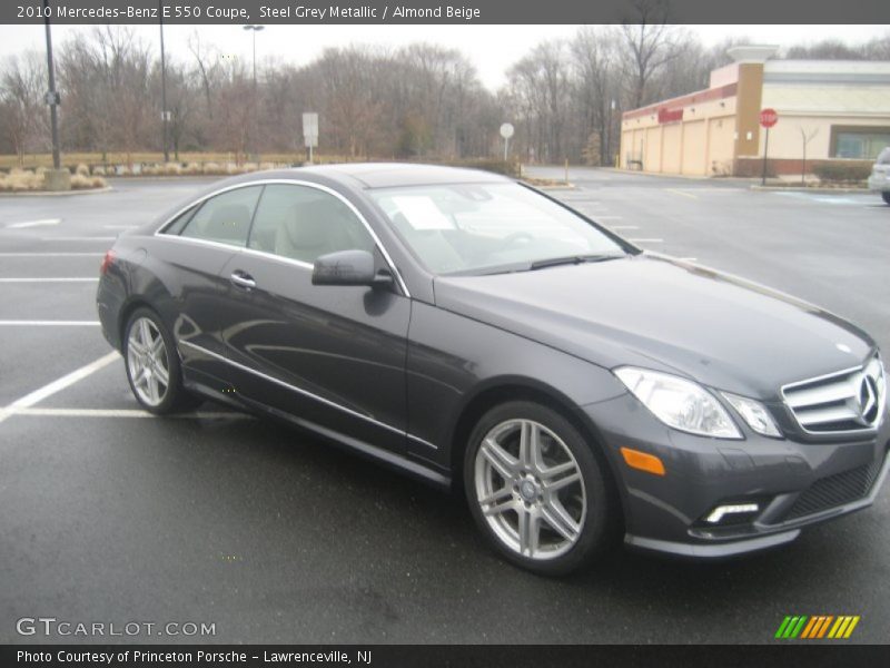 Steel Grey Metallic / Almond Beige 2010 Mercedes-Benz E 550 Coupe