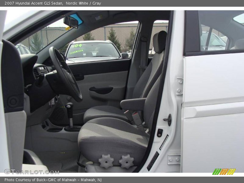 Nordic White / Gray 2007 Hyundai Accent GLS Sedan