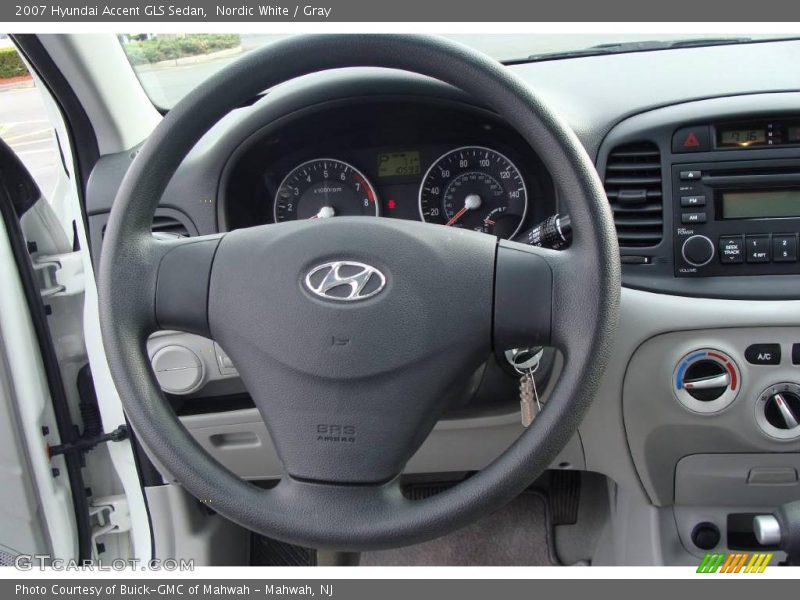 Nordic White / Gray 2007 Hyundai Accent GLS Sedan