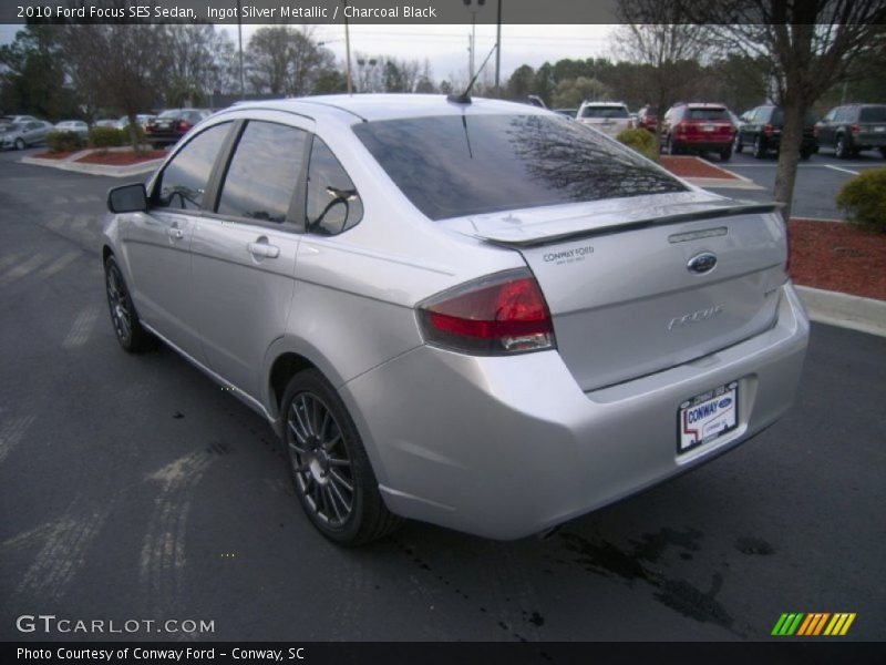 Ingot Silver Metallic / Charcoal Black 2010 Ford Focus SES Sedan