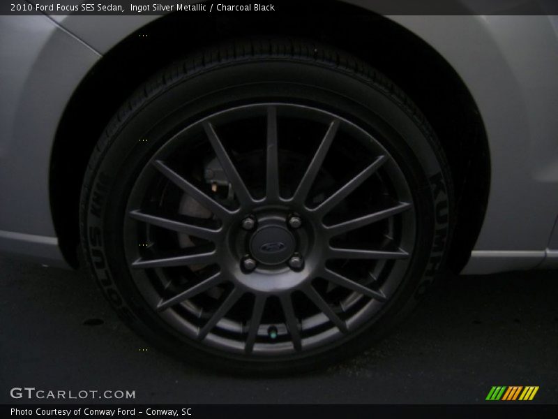 Ingot Silver Metallic / Charcoal Black 2010 Ford Focus SES Sedan