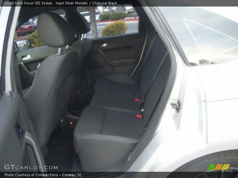 Ingot Silver Metallic / Charcoal Black 2010 Ford Focus SES Sedan
