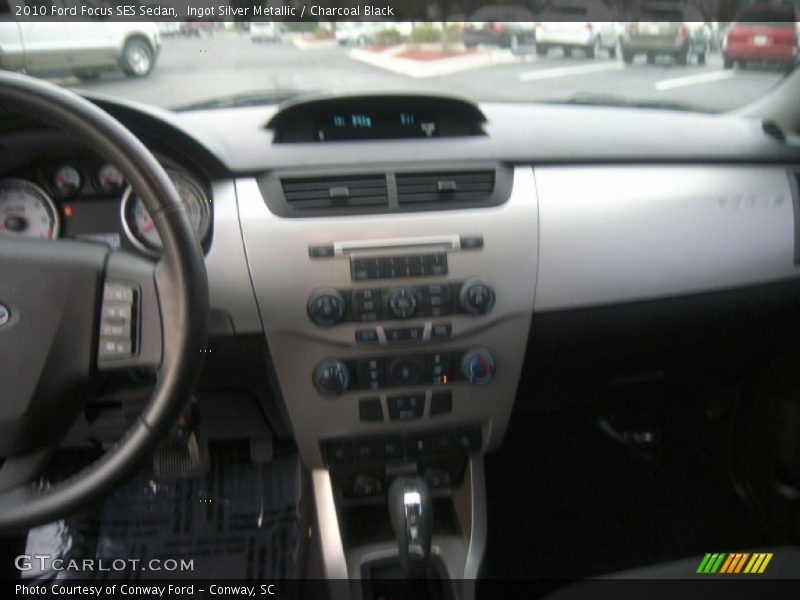 Ingot Silver Metallic / Charcoal Black 2010 Ford Focus SES Sedan