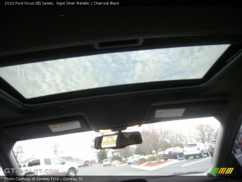 Ingot Silver Metallic / Charcoal Black 2010 Ford Focus SES Sedan