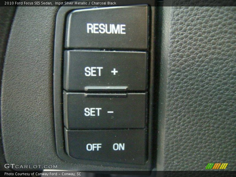 Ingot Silver Metallic / Charcoal Black 2010 Ford Focus SES Sedan