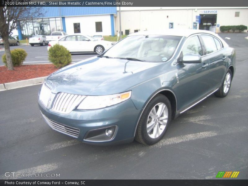Steel Blue Metallic / Cashmere/Fine Line Ebony 2010 Lincoln MKS FWD