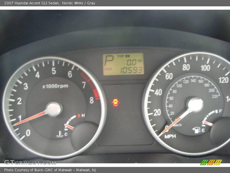 Nordic White / Gray 2007 Hyundai Accent GLS Sedan
