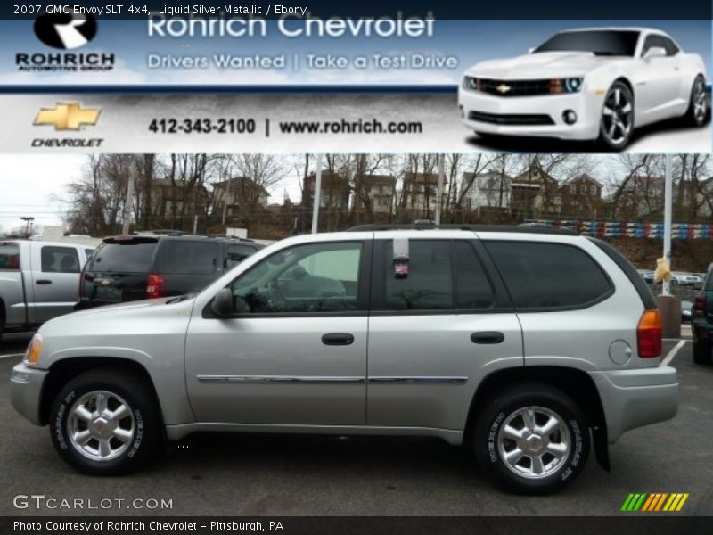 Liquid Silver Metallic / Ebony 2007 GMC Envoy SLT 4x4