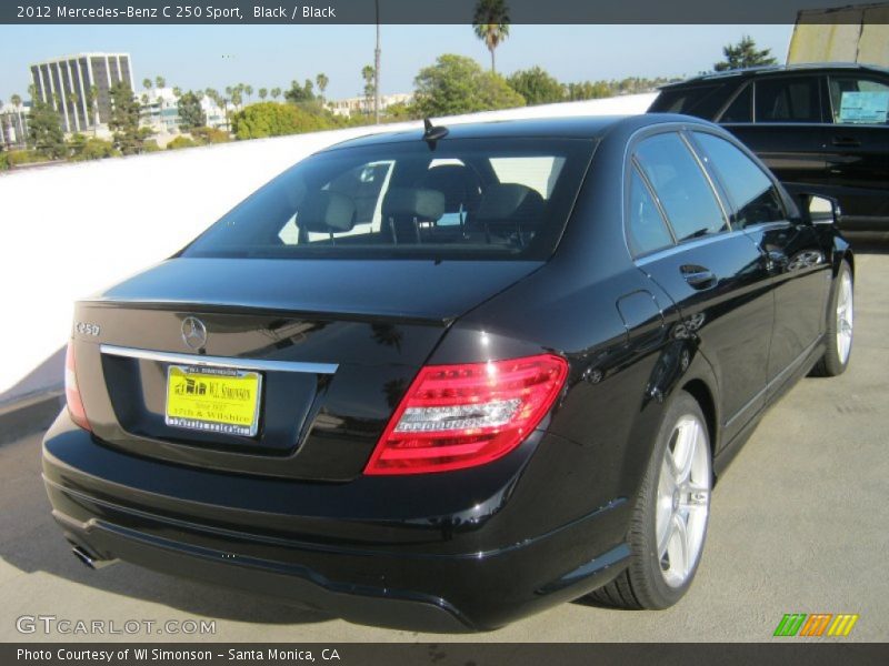 Black / Black 2012 Mercedes-Benz C 250 Sport