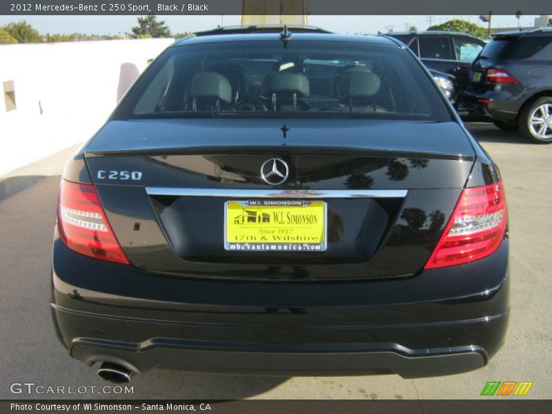 Black / Black 2012 Mercedes-Benz C 250 Sport