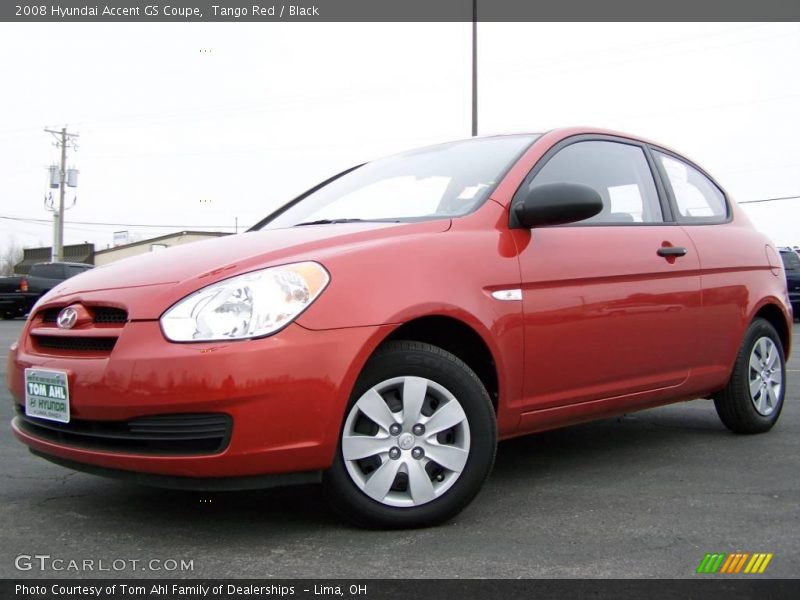 Tango Red / Black 2008 Hyundai Accent GS Coupe