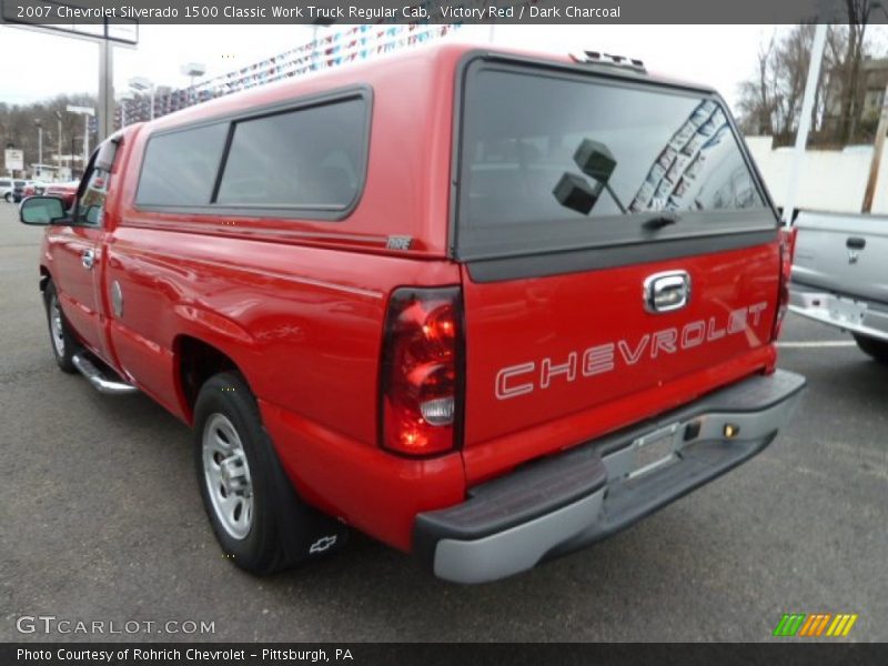 Victory Red / Dark Charcoal 2007 Chevrolet Silverado 1500 Classic Work Truck Regular Cab