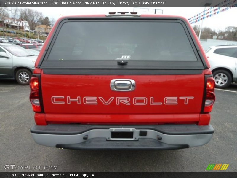 Victory Red / Dark Charcoal 2007 Chevrolet Silverado 1500 Classic Work Truck Regular Cab