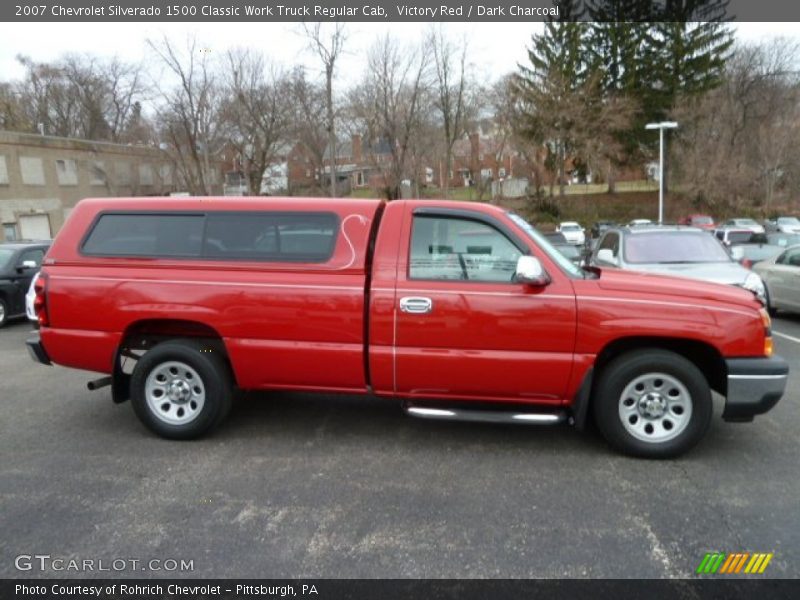 Victory Red / Dark Charcoal 2007 Chevrolet Silverado 1500 Classic Work Truck Regular Cab